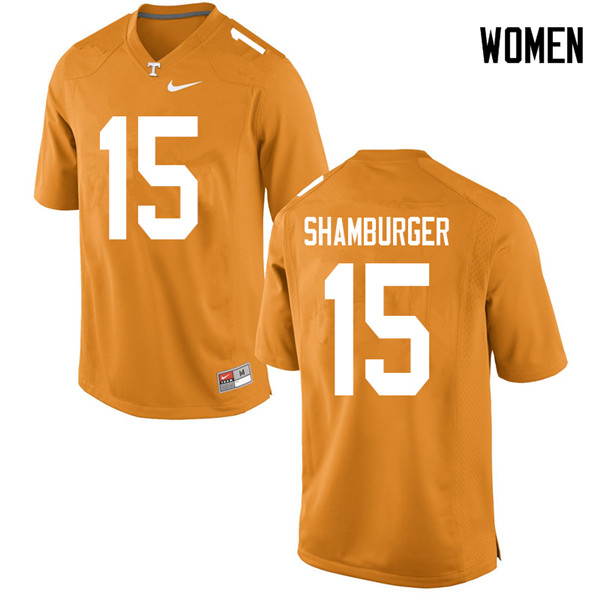 Women #15 Shawn Shamburger Tennessee Volunteers College Football Jerseys Sale-Orange